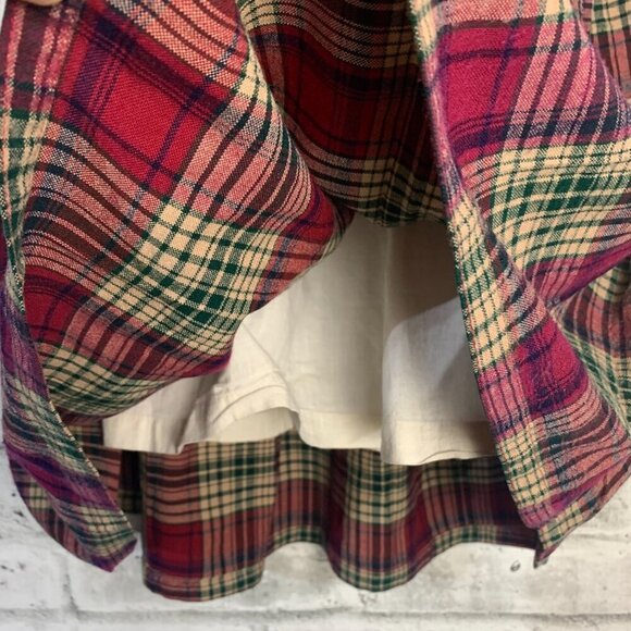 Vintage Y2K Pleated Plaid Handmade Academia Swing Skirt - Picture 8 of 10